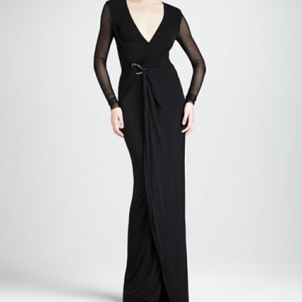 Halston Heritage Wrap Dress - BRAND NEW - No Tags - Size 4 Long Gown